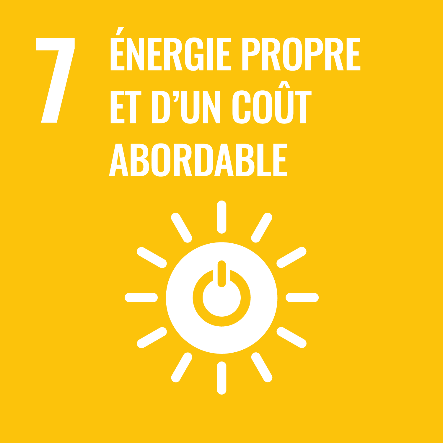 Objectif de Développement Durable de l'O.N.U. 7 : énergie propre et d'un coût abordable